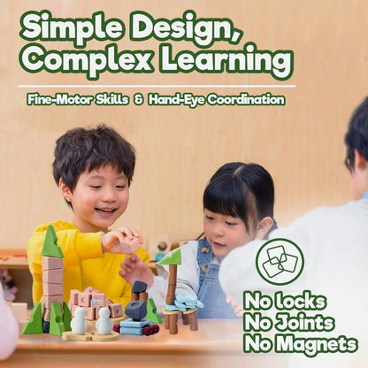 Taksa Toys Nature-Inspired Unique Reggio Emilia Learning Medium, Multicolored
