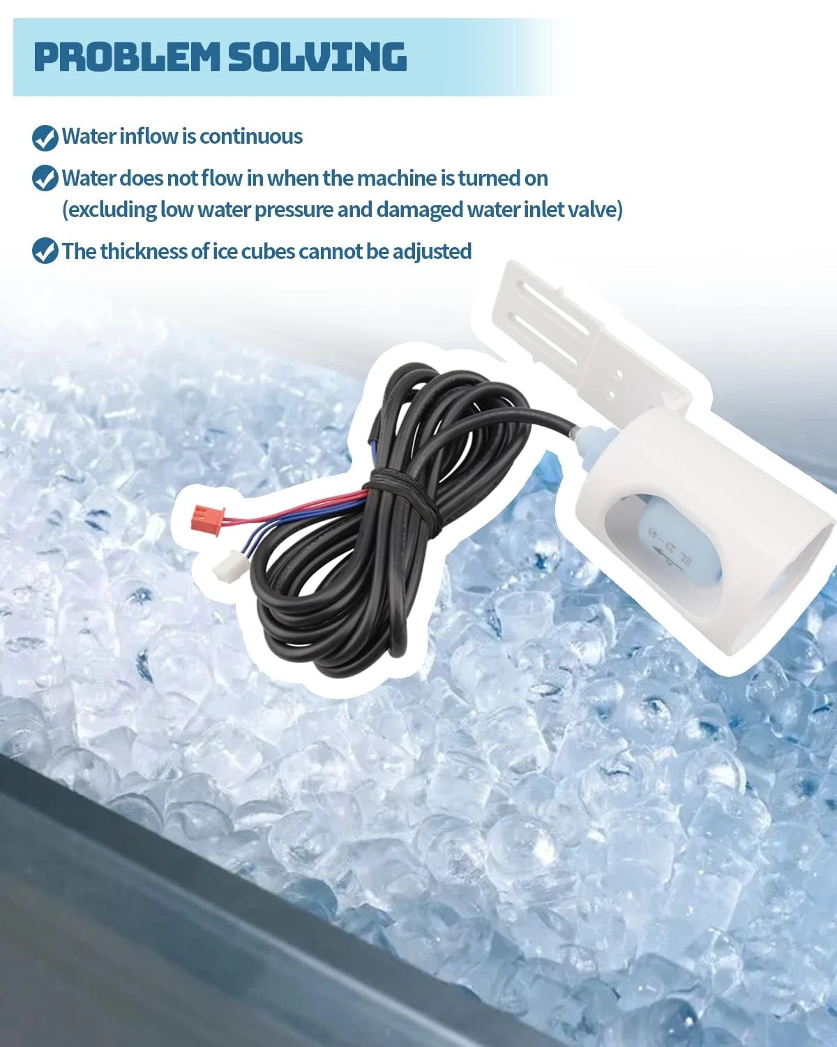 Upgrade 2 in 1 Ice Maker Water Float Switch Fit for Vevor Etc Makers