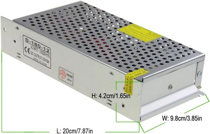 ALITOVE 12V 15A 180W Power Supply Transformer Switch AC 110V /