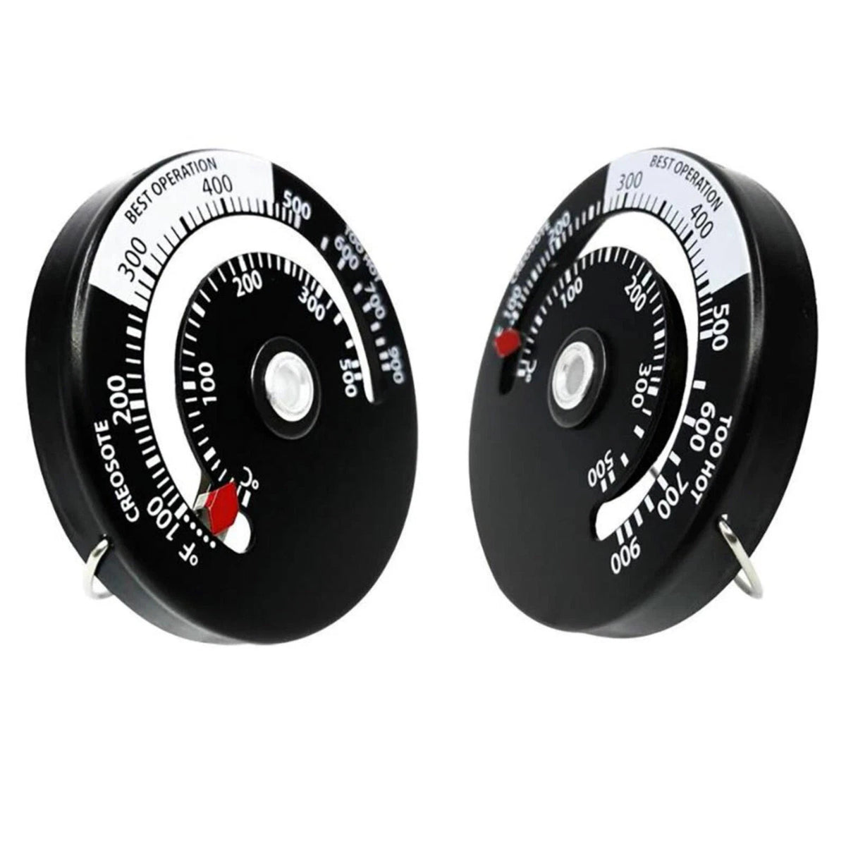 2pcs Stove Pipe Temperature Gauge Magnetic for Wood Burning Fireplace Monitor