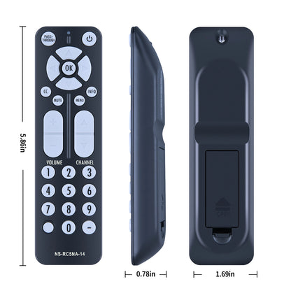NS-RC5NA-14 Remote Control For Insignia Digital Analog TV Converter Box NS-DXA2