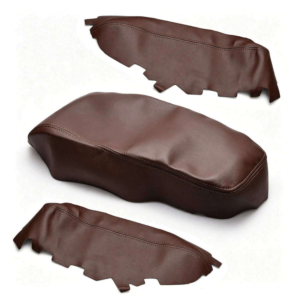 For Toyota Avalon 2013-18 Brown Console Lid Armrest & Door Panel Leather Cover