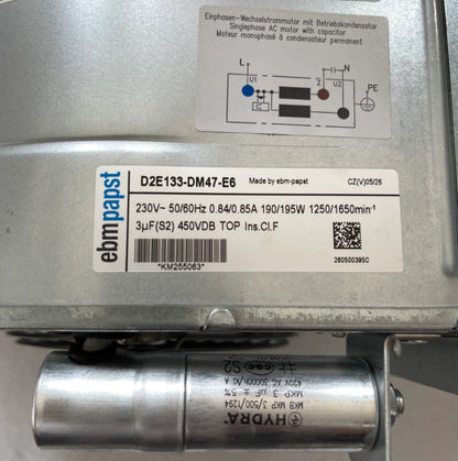 D2E133-DM47-E6 for ebmpapst AC 230VAC for Industrial Cabinet Centrifugal Cooling