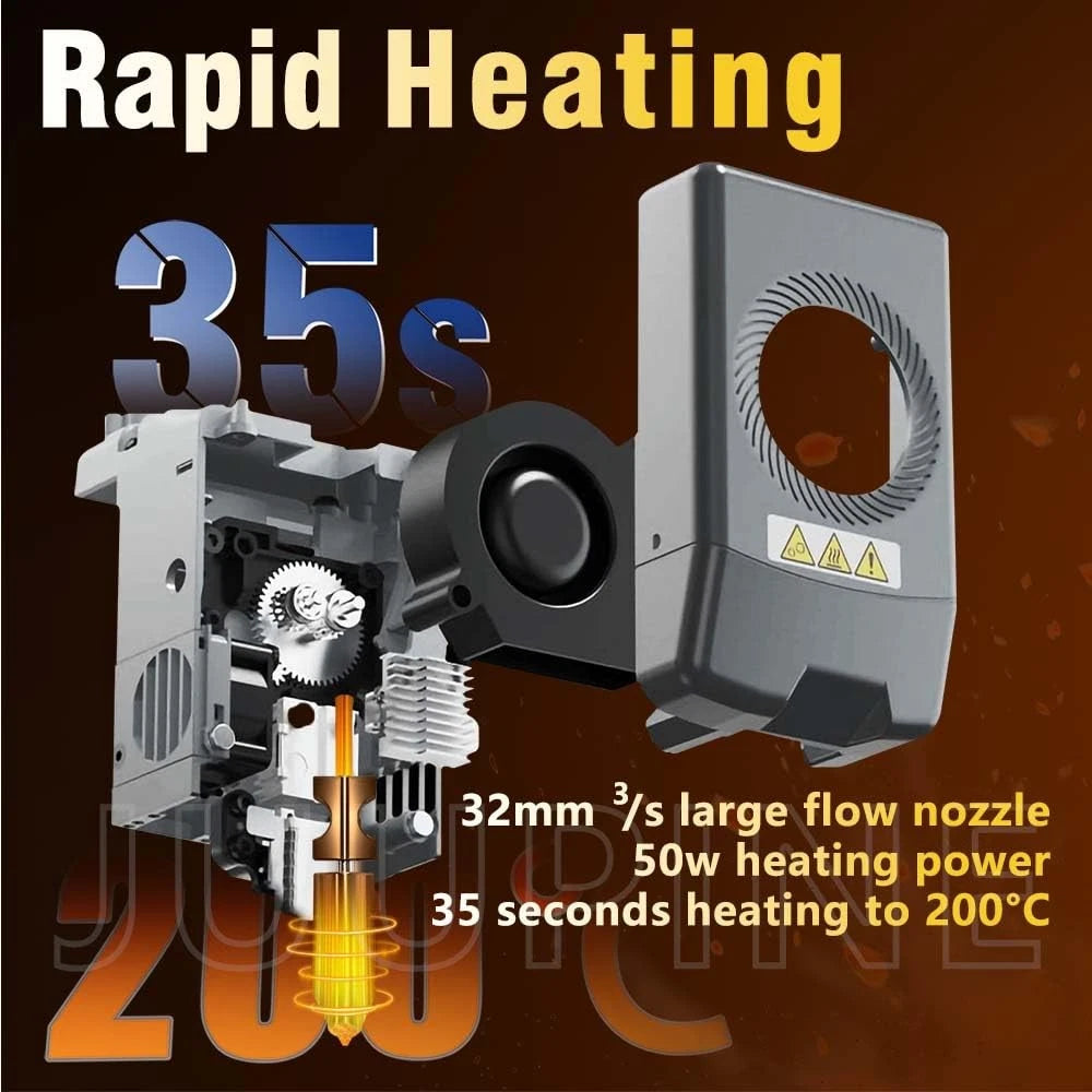 Upgraded 0.4MM Hotend Kit for Flashforge AD5X Nozzle, All Metal 3s...