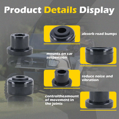 Qagea Replacement A-Arm Bushing Kit for GTW Golf Cart Front Lift, Black