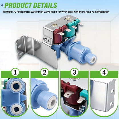 WRS325fDAM02 Refrigerator Ice Maker Water Inlet Valve Fit for As Pictured
