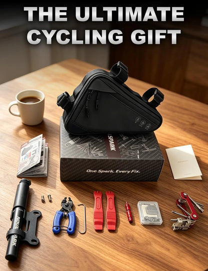 NOVASPARK Bike Repair Kit with 2L Waterproof Frame Bag 2L, Black