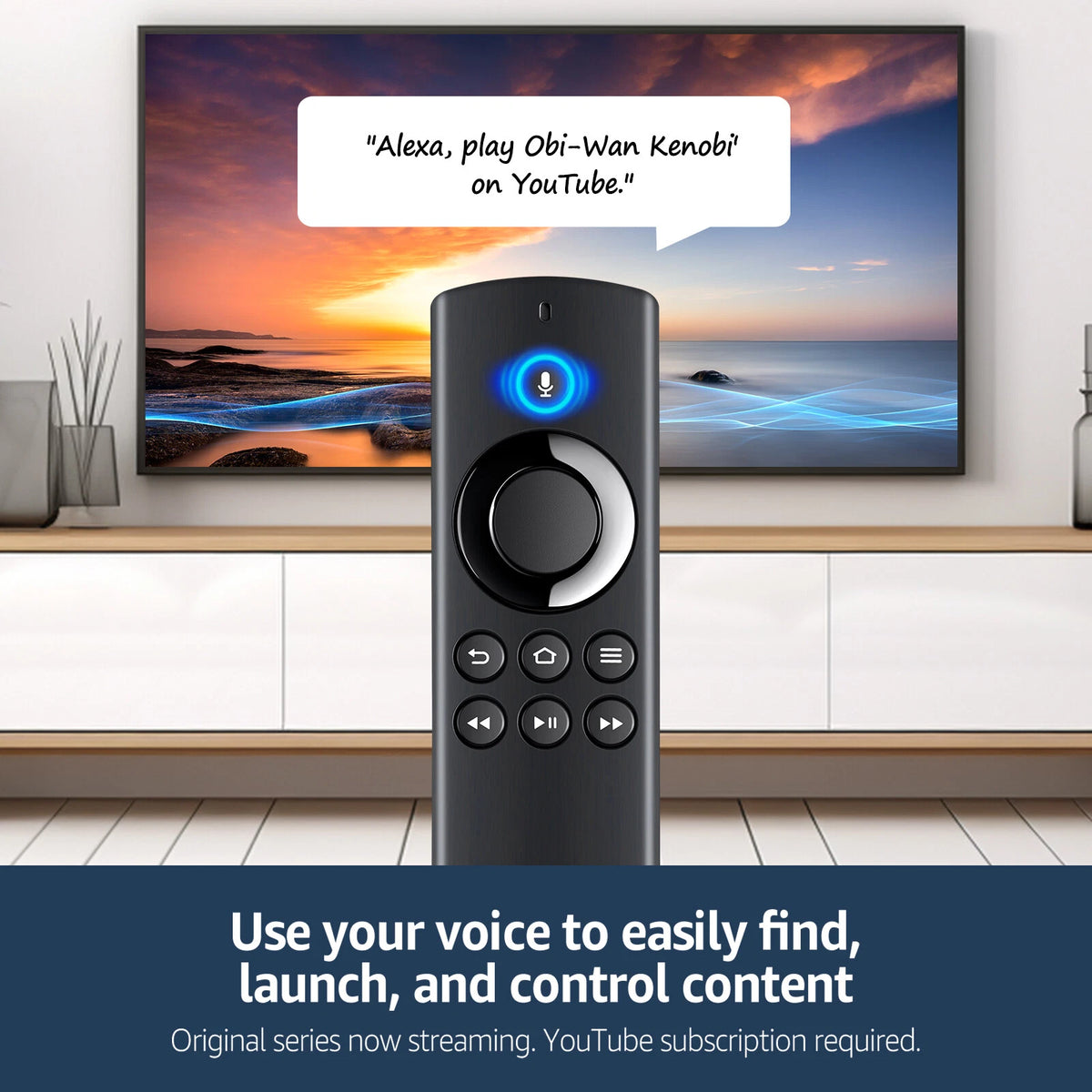 2nd Gen DR49WK B PE59CV Voice Remote Control For Amazon TV Stick Box