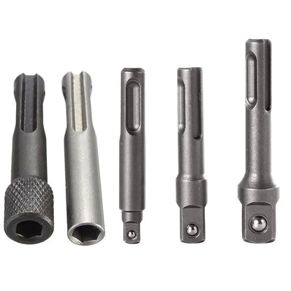 5pcs SDS Plus 1/4" 3/8" 1/2" Screwdriver Bit Hammer Drill Bit Accessories