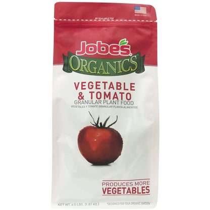 Jobe’s Organics Granular Garden Fertilizer, Easy Plant Care 4 lbs, White