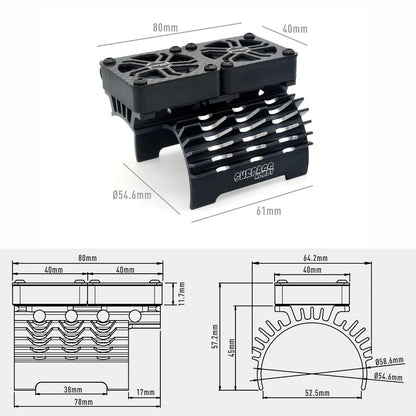 Surpass Hobby RC Cooling Fans 16000RPM,40mm Dual Car Motor with...