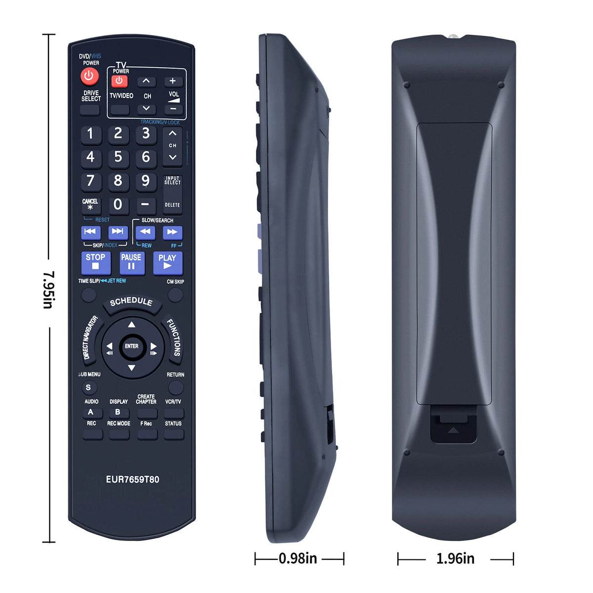 EUR7659T80 For Panasonic DVD Recorder Player Remote Control DMR-EZ475VK