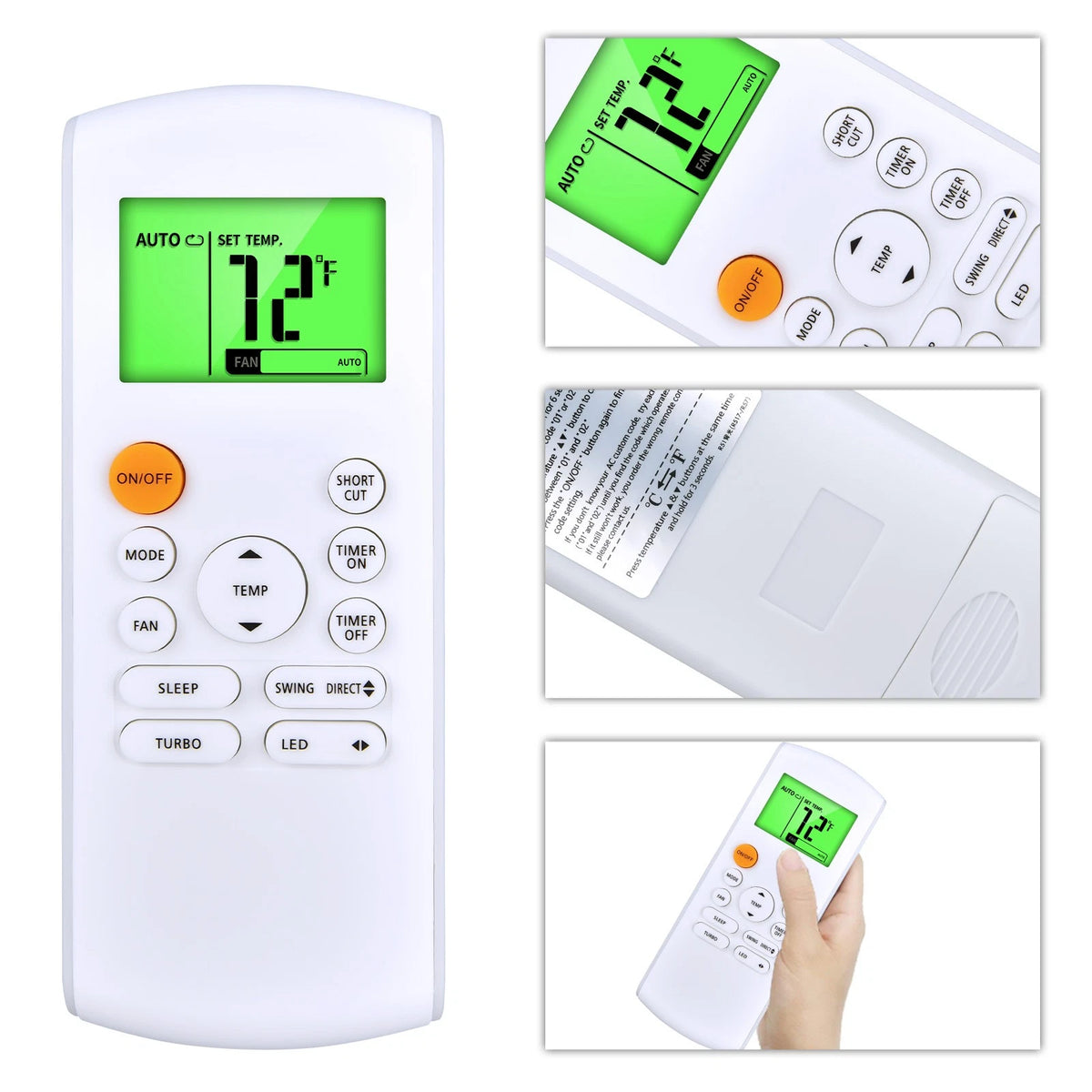 Remote Control For Senville Mini Split Air Conditioner SENA-18HF-MO SENA-30HF-MO