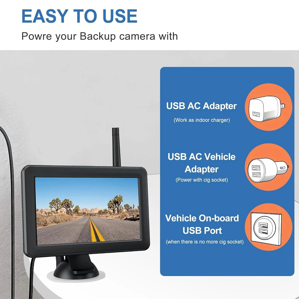 Car Charger Cable,USB to DC Plug Cable for Furrion FOS07TADS Vision S...