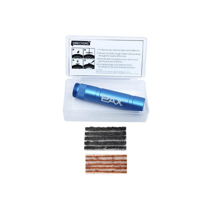 PAX 12 Pcs Tubeless Bike Tire Repair Kit, Includes Storage Canister, Sky Blue