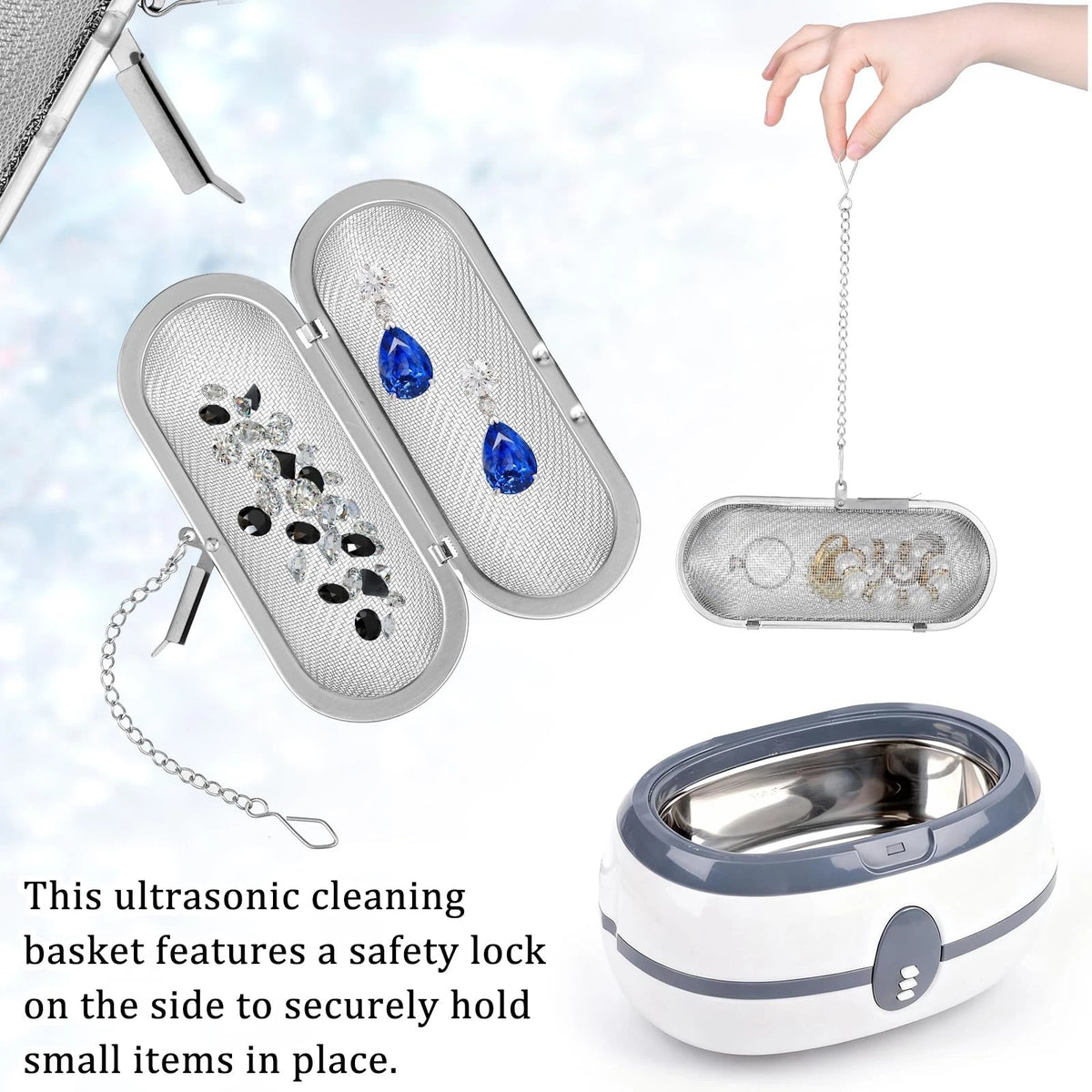 2 Pcs Ultrasonic Cleaner Baskets for Small Parts Washer Basket...