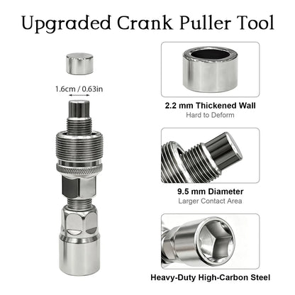 NISVACON Bike Crank Puller & Bottom Bracket Remover Set with One Size, Black
