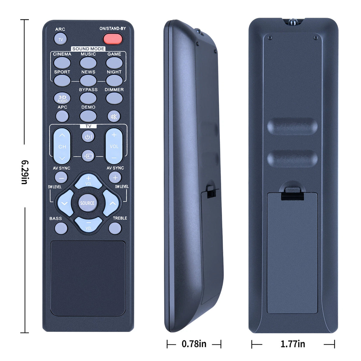 RRMCGA297AWSA Remote Control For Sharp Soundbar HT-SB40 HT-SB60