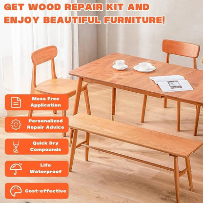 Dark Wood Furniture Repair Kit, 4-Color Scratch 4 Colors