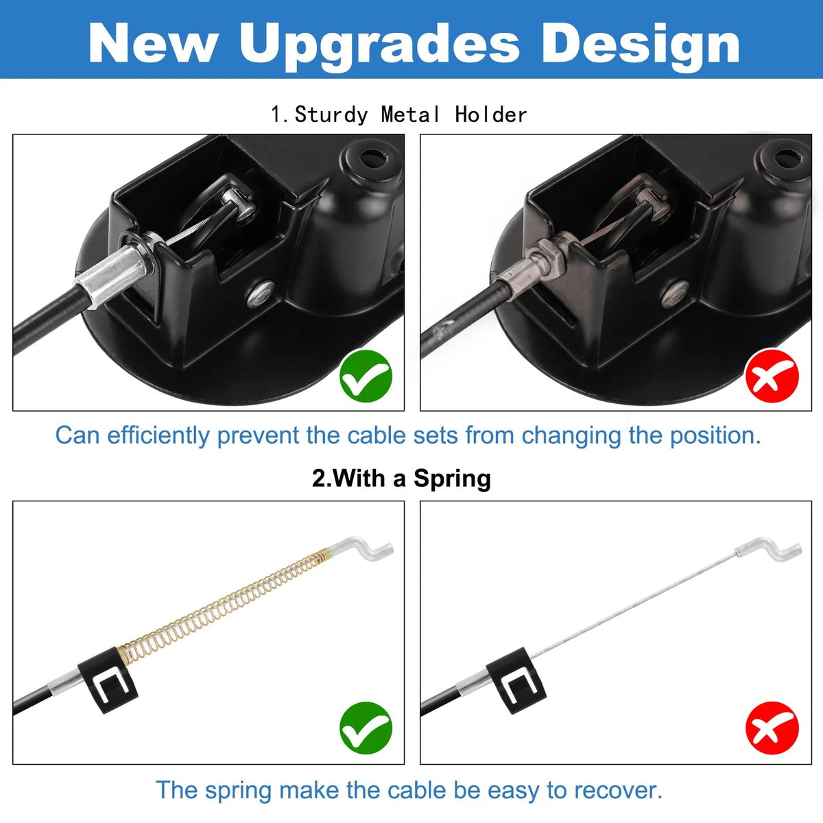 Nonley Heavy-Duty Metal Recliner Handle Exposed Cable Length 4.9 inch, 1 Pack