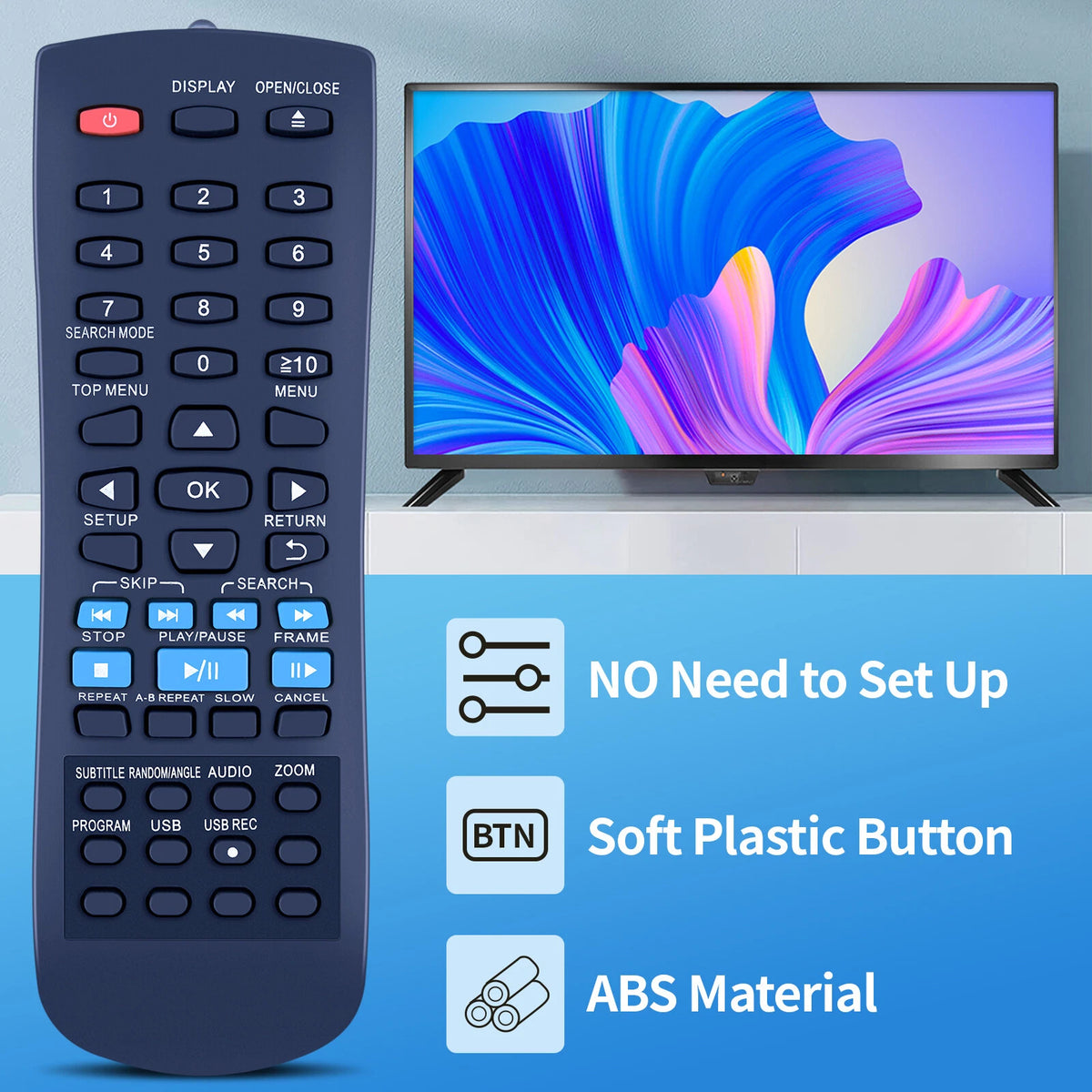 N2QAYA000080 Remote Control For Panasonic DVD Player DVD-S700 DVD-S500