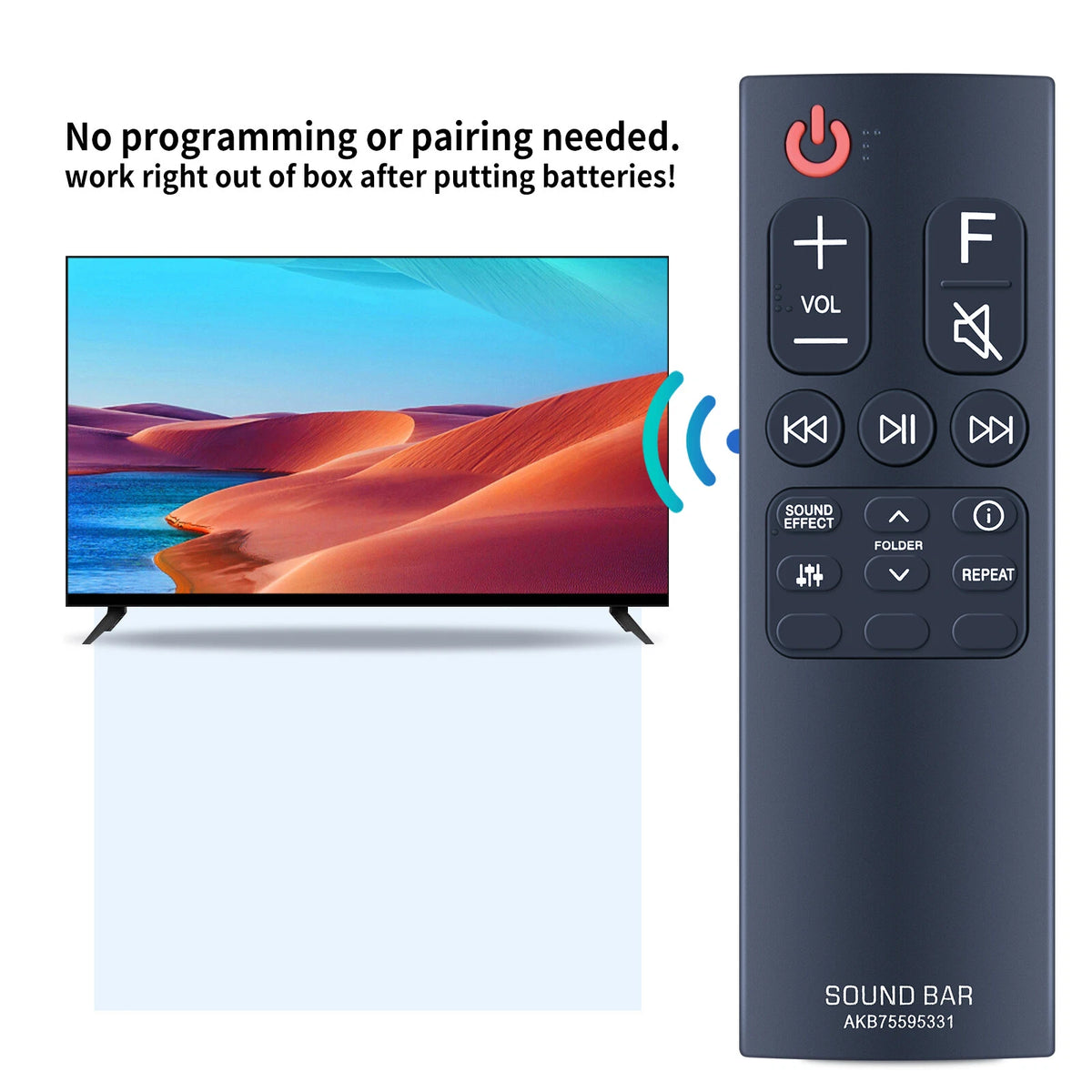 AKB75595331 Remote Control For LG Sound Bar SL4Y SL5Y SL6Y SL7Y SN6Y SL7Y