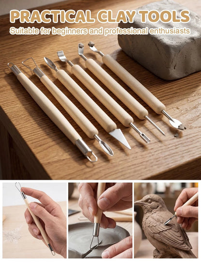 14Pcs Clay Sculpting Tools Kit, Ceramic Ball Stylus Dot Painting 14PCS