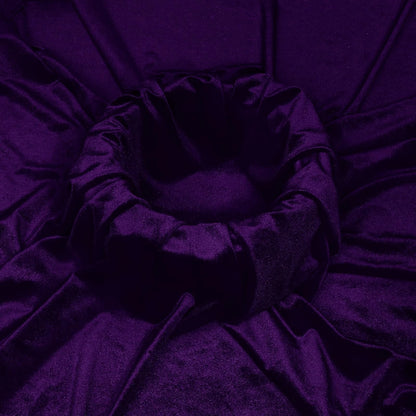 KKJIAF Dark Purple Stretch Velvet Fabric 60 Inch Wide, 1 1Yard,