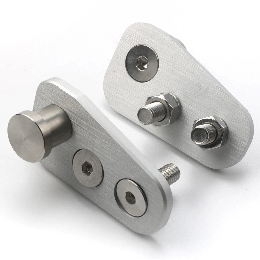 Pair Aluminium Door Striker Door Pin Adapter for Jeep CJ7 76-80 Late Model Door