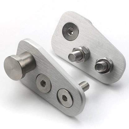 Pair Aluminium Door Striker Door Pin Adapter for Jeep CJ7 76-80 Late Model Door