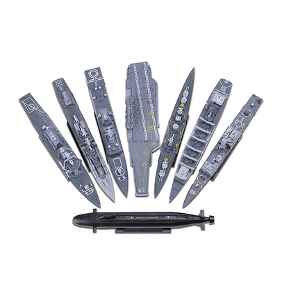 8PCS Unassembled Kit DIY Model Cruiser Frigate Submarine Battleship Warship