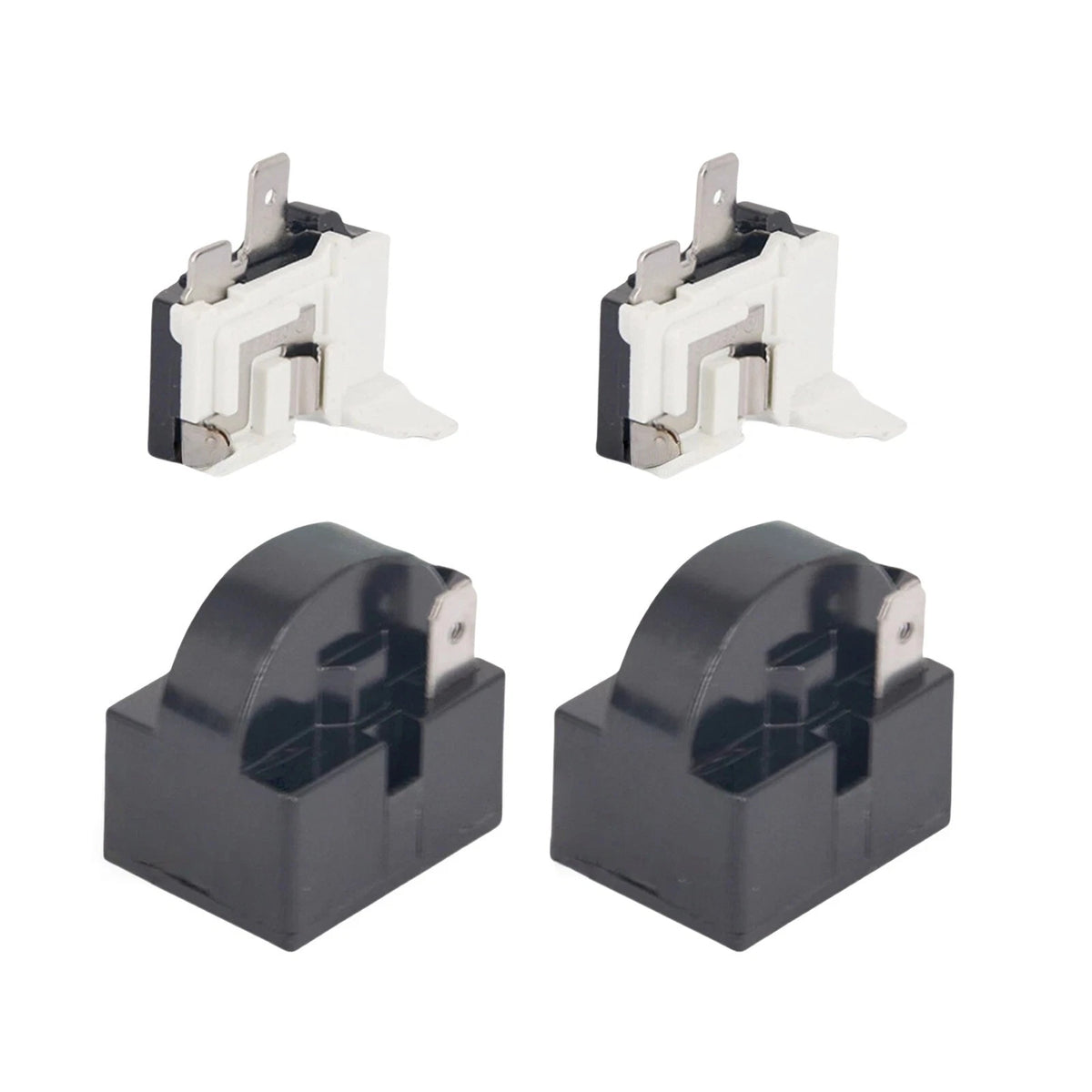 2x Starter Relay + 2x 6750C Thermal Overload Protector for Cooler Compressor