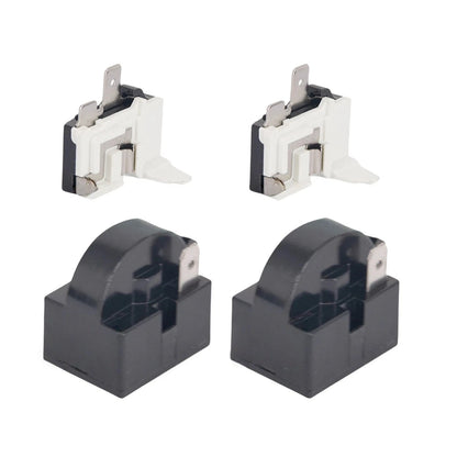 2x Starter Relay + 2x 6750C Thermal Overload Protector for Cooler Compressor