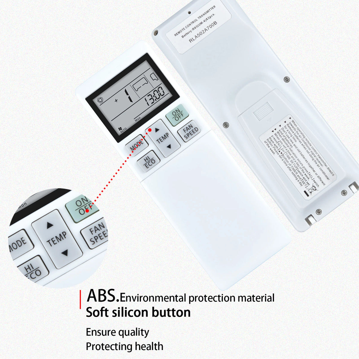 RLA502A700B For Mitsubishi Heavy Industries Air Conditioner Remote Control