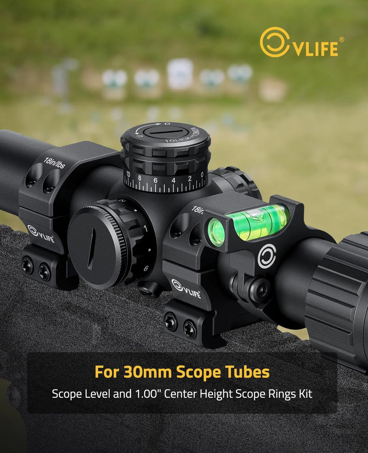 CVLIFE Scope Level and Rings for 30mm Tubes Anti-cant Black