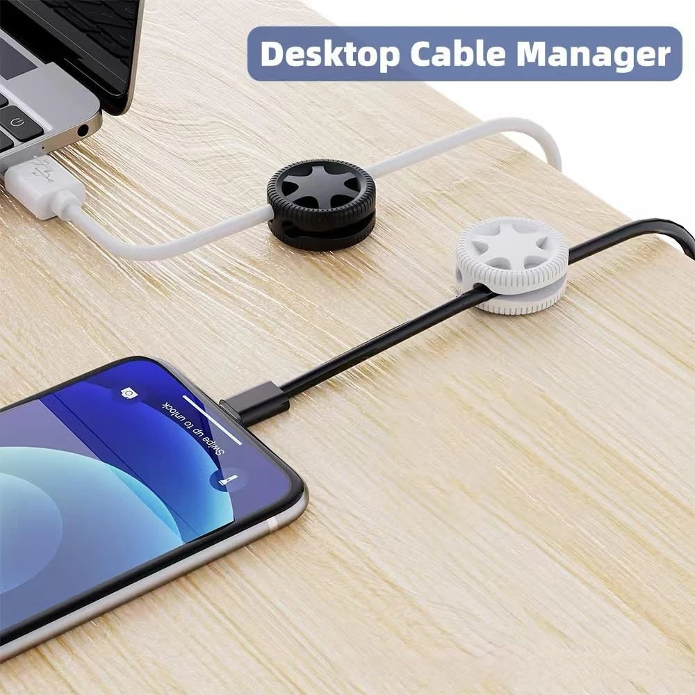 319pcs Cable Management Organizer Kit, Desk Cord Organizer, 98 Adhesive Black