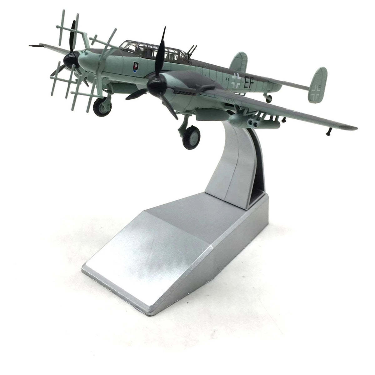 WWII German Bf-110 Fighter G-4 Night Fighter Model 1:100 Alloy Aircraft Model