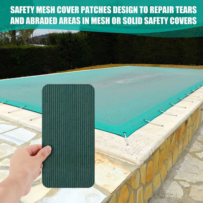 Amylove 12 Pcs Pool Patch Repair Kit, 12 x 8 Inch, 4 x 8 12 x 8 Green