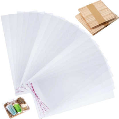 Yexiya 400 Pcs Ice Lolly Bag and 8.27 x 3.15 x 4.49 inches, Clear