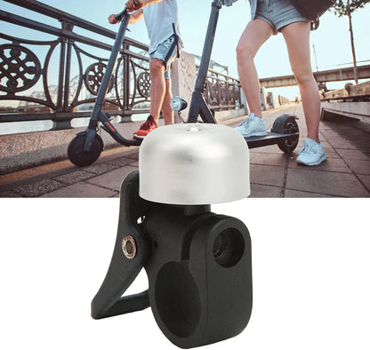 Dilwe Electric Scooter Bell, Aluminum Alloy Handlebar Horn Silver
