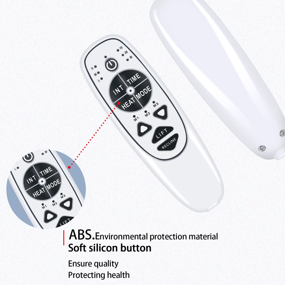 5 Pin Female Plug DN-34A 9 Button Recliner Remote Controller for Heat Vibration