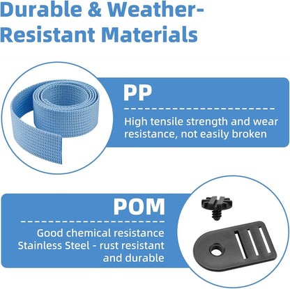 Pool Solar Cover Reel Straps, Tube & Blanket Fastening Kit...