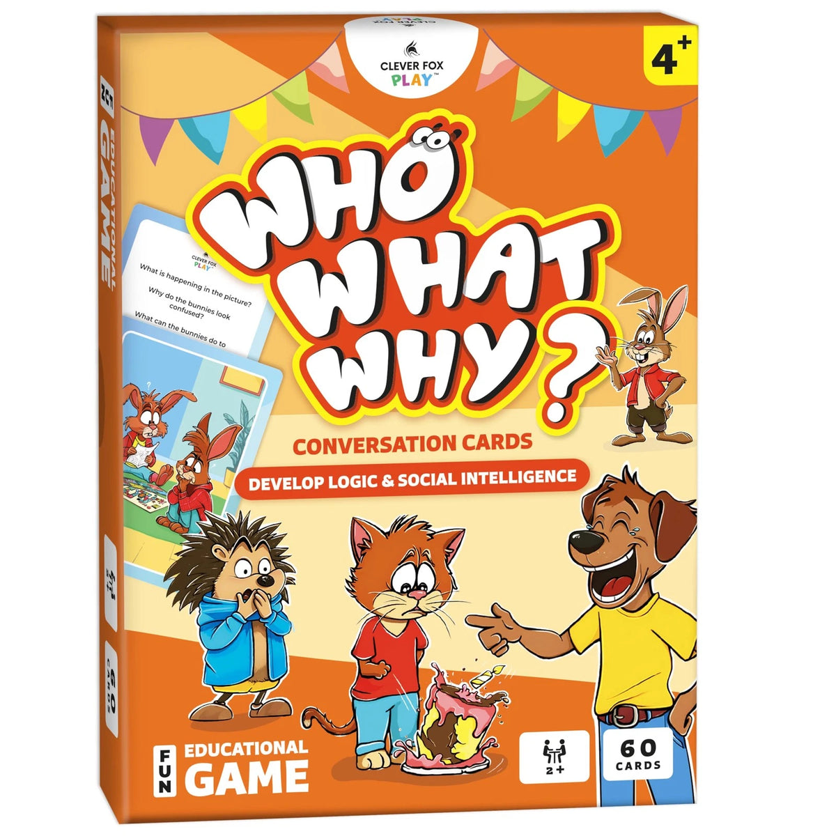 Who What Why Conversation 5 inches x 6.6 x 0.1 inches, Multicolored