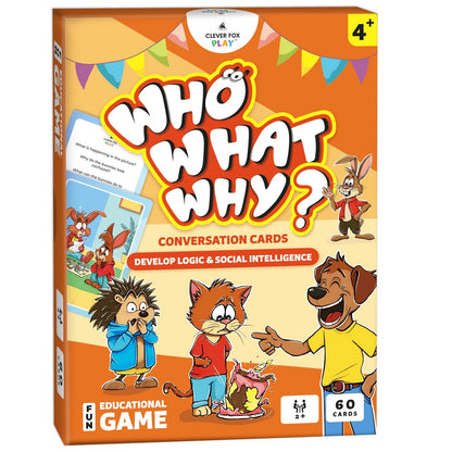Who What Why Conversation 5 inches x 6.6 x 0.1 inches, Multicolored