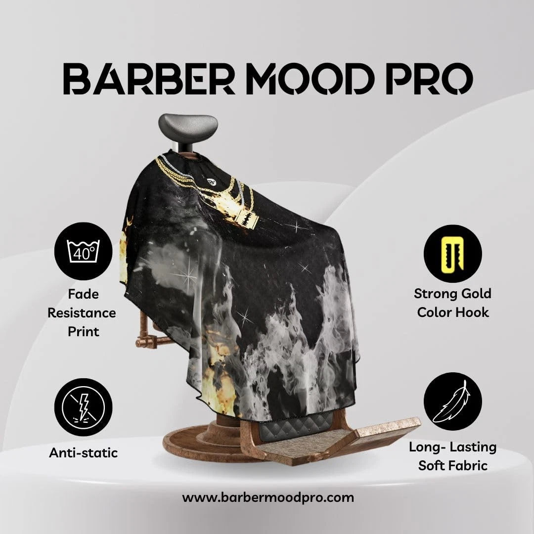 Professional Barber Cape - Hair Cutting with Adjustable X-Large, Multi