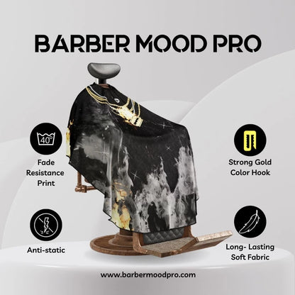 Professional Barber Cape - Hair Cutting with Adjustable X-Large, Multi