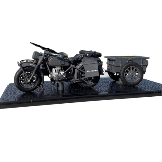 1/24 Scale Plastic German WWII R75 Panzerfaust 30 Motorcycle Model Toy For Kids