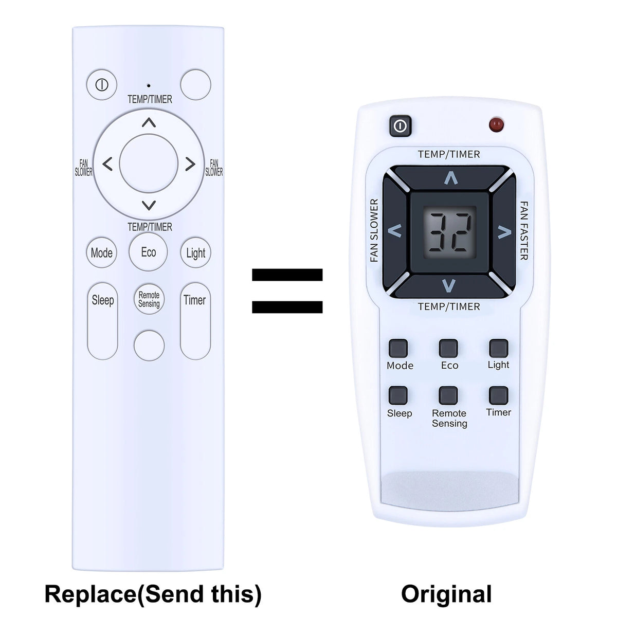 RG63F/EF-ELD Remote Control For Frigidaire Air Conditioner FFRE083WA1