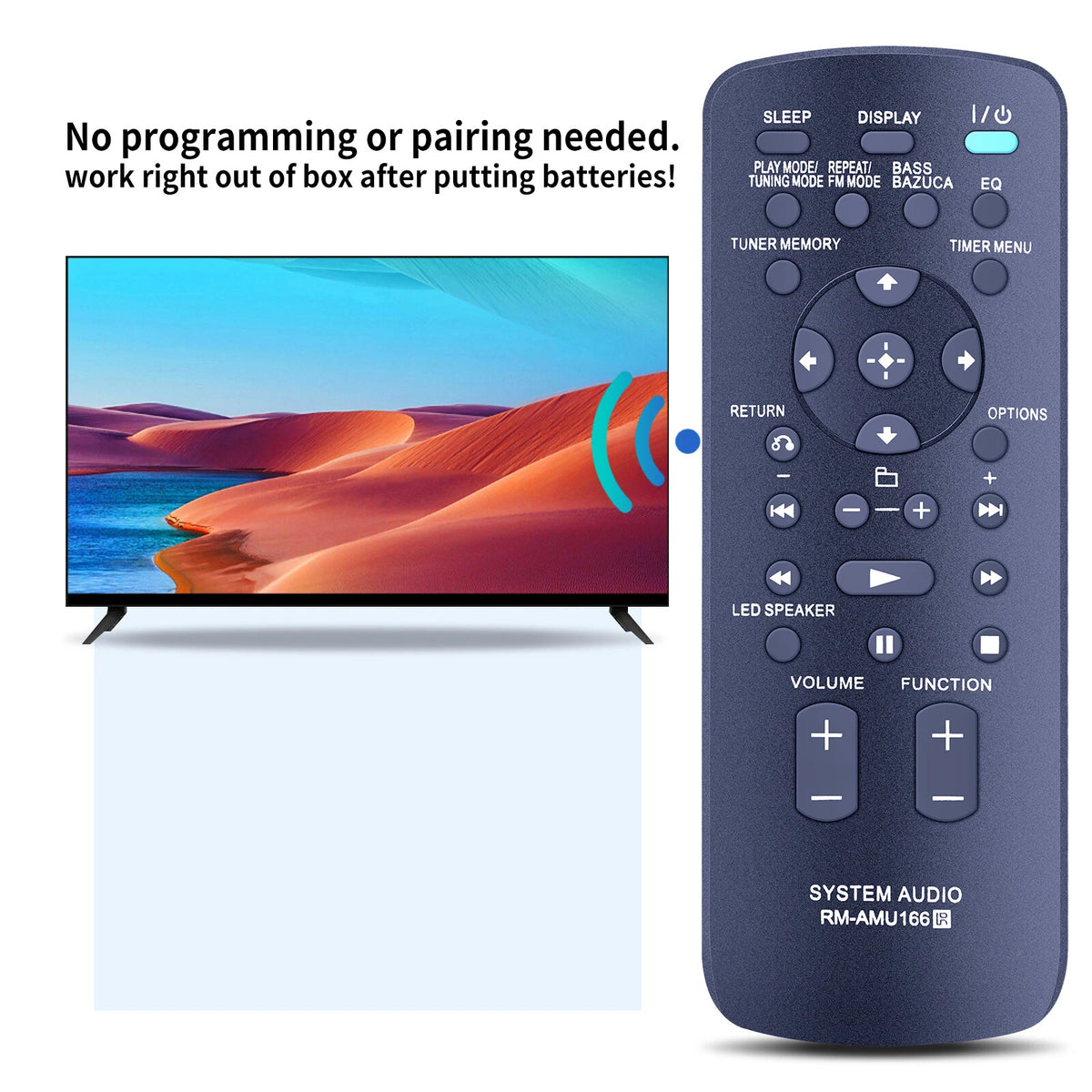 RM-AMU166 For Sony Home Audio System Remote Control GTK-X1BT RDH-GTK17iP