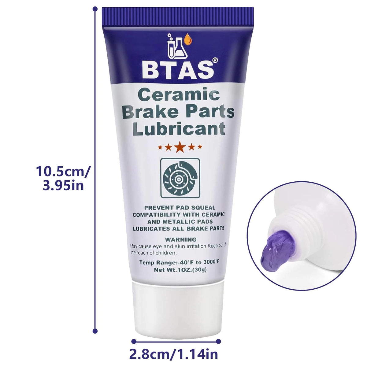 BTAS Brake Grease for Parts Lubricant,Caliper Sliding Pin 1 oz, Purple